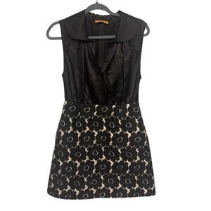 Alice + Olivia Black and White Sheath Mini Dress